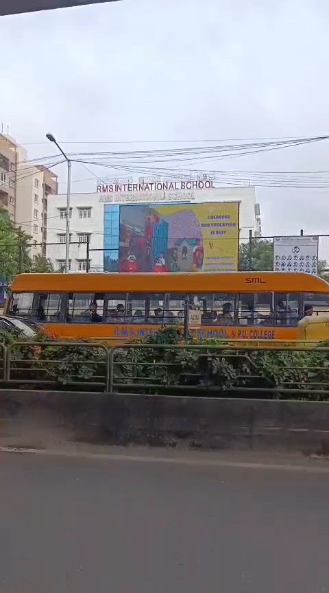 Roadside LED billboard outside a school campus