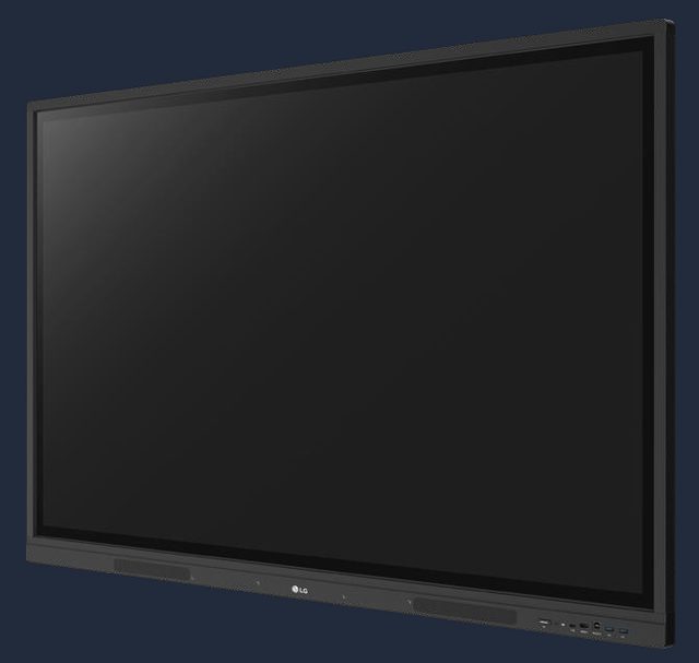 LG CreateBoard TR3DK interactive digital board, front view with the screen off
